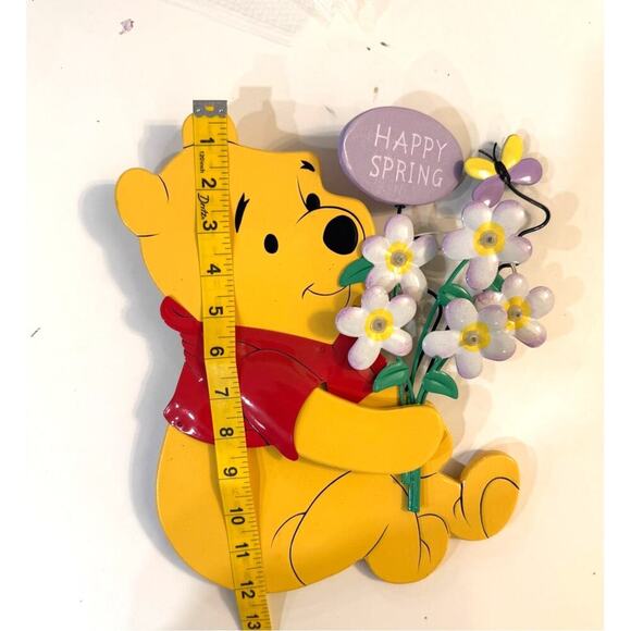 Vintage Disney Winnie the Pooh LED Wall Decor Flowers Butterfly Metal 13"x10" - Picture 4 of 6